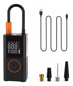 🔋 Bomba de Aire Portátil 150 PSI Recarregable 2000mAh con Pantalla LED