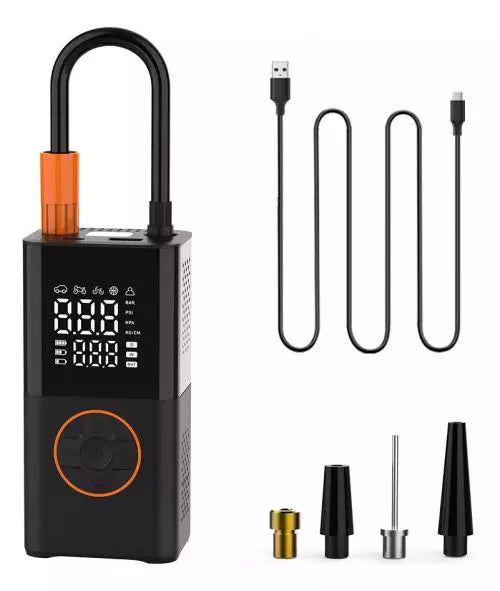 🔋 Bomba de Aire Portátil 150 PSI Recarregable 2000mAh con Pantalla LED