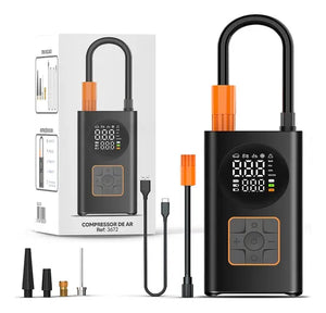 🔋 Bomba de Aire Portátil 150 PSI Recarregable 2000mAh con Pantalla LED